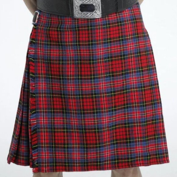 Vintage Authentic Scottish Tartan Plaid Kilt USA Tartan Plaid Irish Skirt NEW - Picture 1 of 5